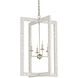 Arietta 4 Light 22 inch Contemporary Silver Leaf Chandelier Ceiling Light