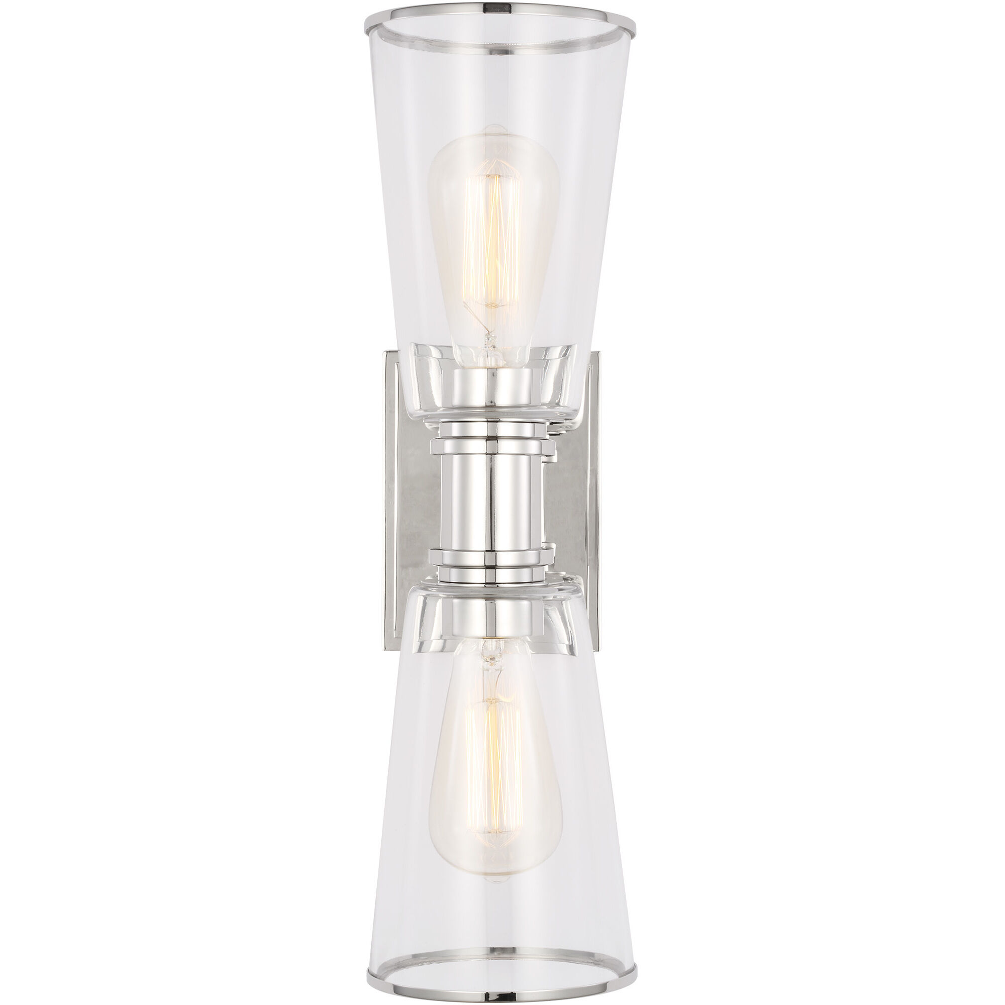 C&M by Chapman & Myers Alessa 2 Light 5 inch Polished Nickel Bath Vanity Wall Sconce Wall Light