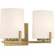Mirelle 2 Light 16 inch Legacy Brass Vanity Wall Light