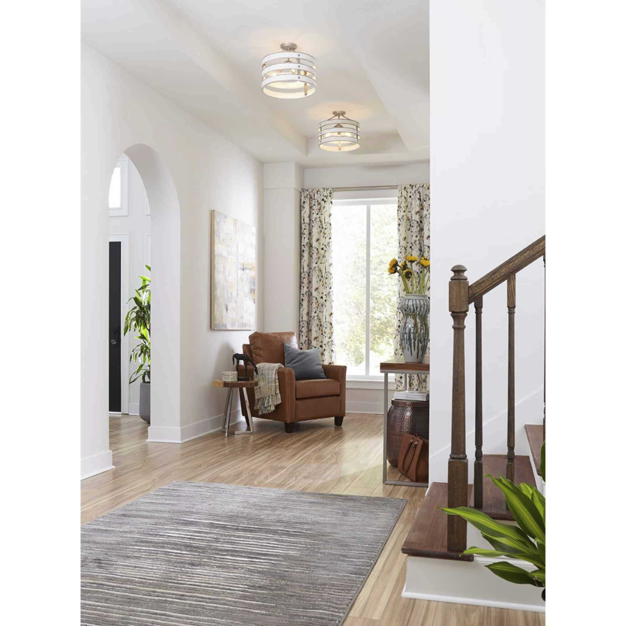 Gulliver 3 Light 17 inch Galvanized Semi-Flush Mount Convertible Ceiling Light