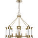 Prima Vista 8 Light 31.38 inch Aged Antique Brass Chandelier Ceiling Light