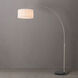 Scallop 92 inch 14 watt Satin Nickel and Black Arc Floor Lamp Portable Light