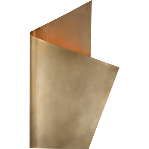 Kelly Wearstler Piel LED 11.75 inch Antique-Burnished Brass Right Wrapped Sconce Wall Light