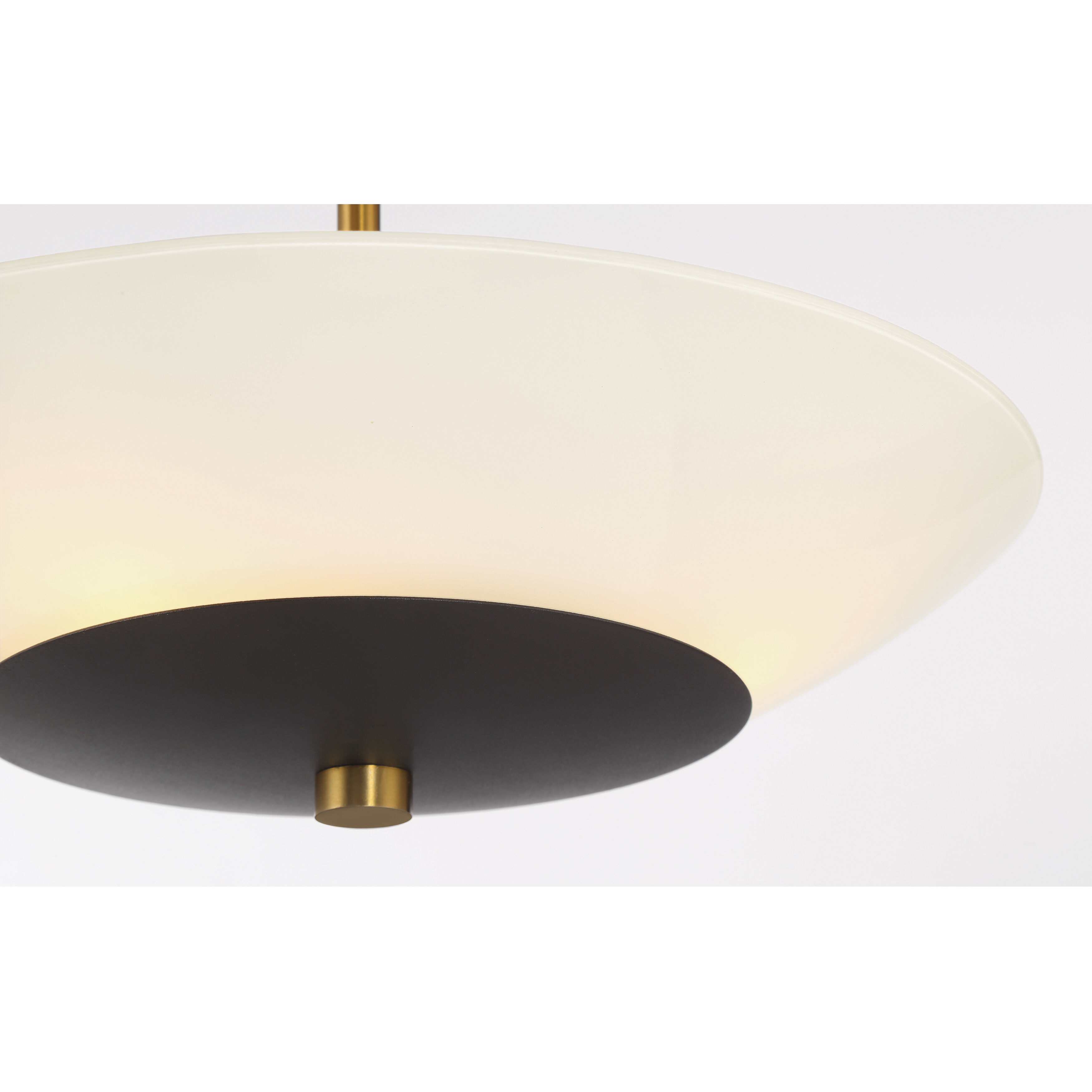 Bax 3 Light 13.88 inch Sand Coal and Soft Brass Flush Mount Ceiling Light