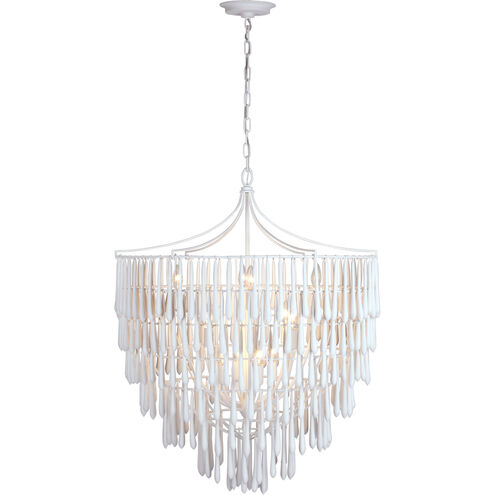 Julie Neill Vacarro LED 32.25 inch Plaster White Chandelier Ceiling Light, Large