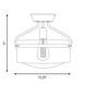 Modern 1 Light 13.25 inch Oil Rubbed Bronze with Natural Brass Semi-Flush Ceiling Light