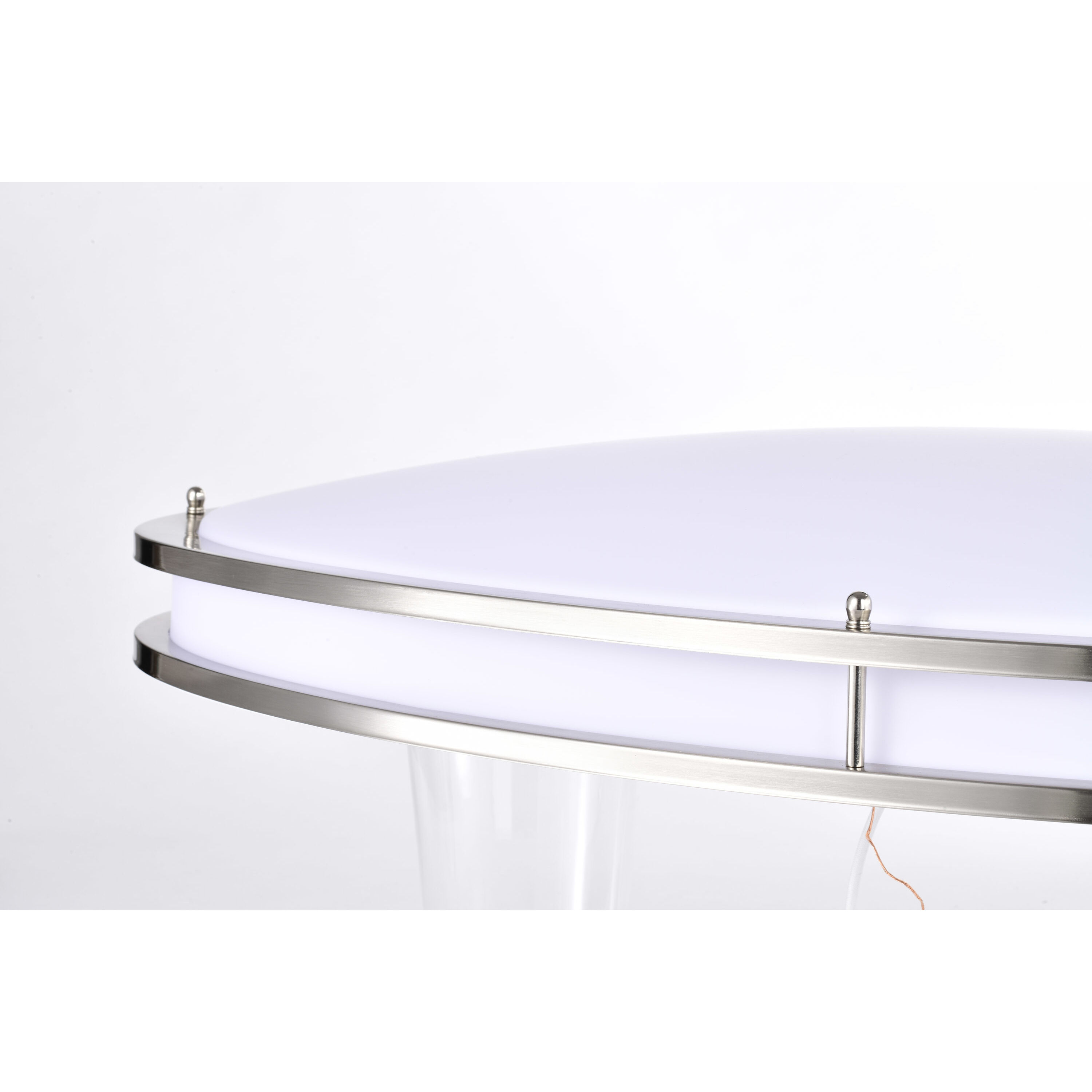 Glamour LED 18 inch Brushed Nickel Oval Flush Ceiling Light