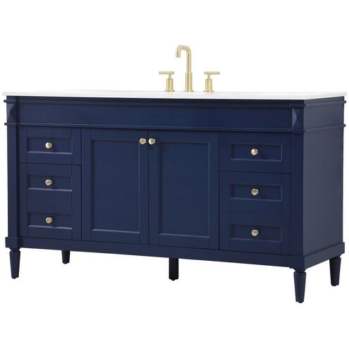 Bennett 60 X 21 X 35 inch Blue Vanity Sink Set