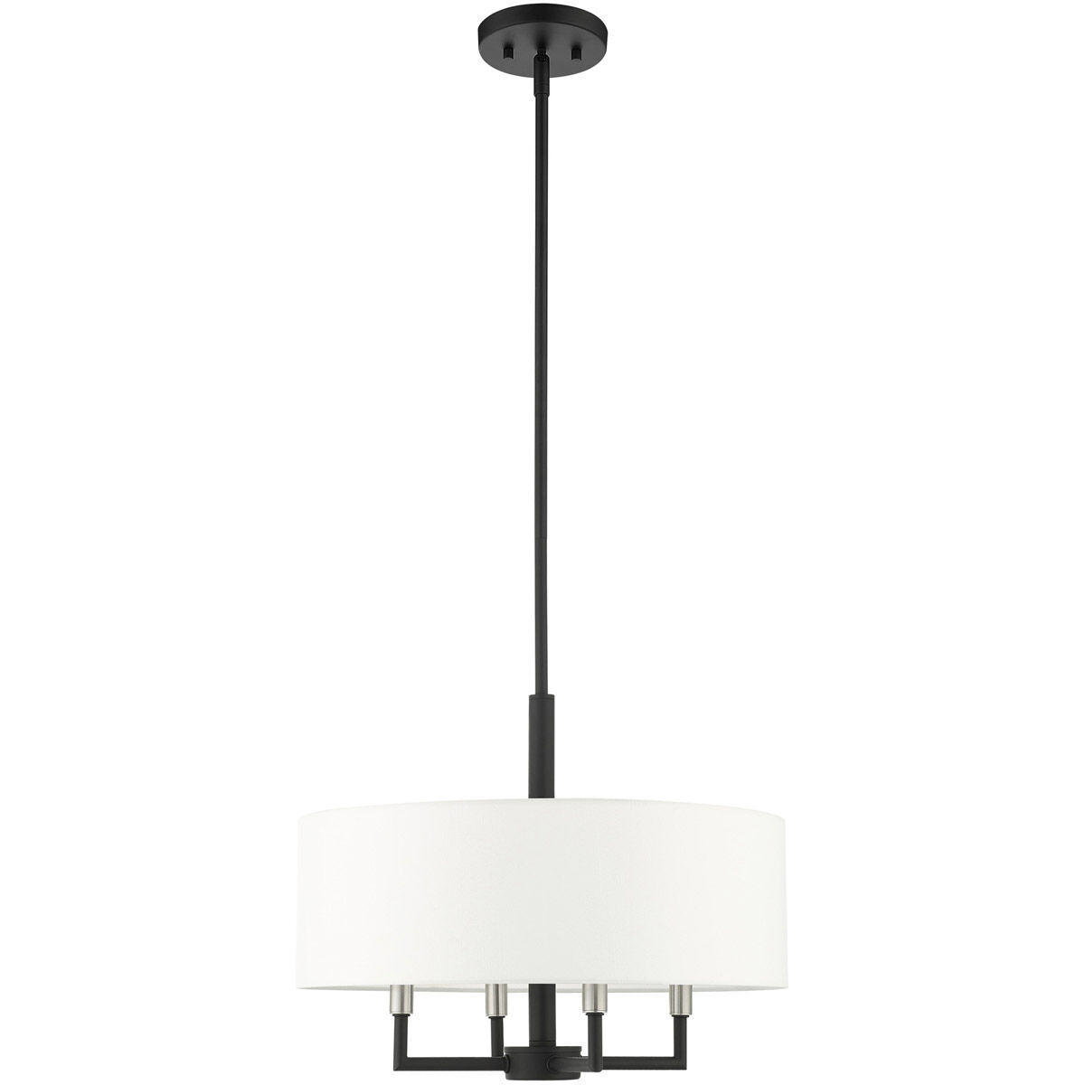 Meridian 4 Light 18 inch Black Pendant Chandelier Ceiling Light