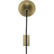 Messala 1 Light 9.5 inch Matte Black with Antique Brass Sconce Wall Light