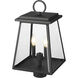 Broughton 2 Light 19.25 inch Black Outdoor Post Mount Fixture