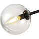 Alora Mood Cassia 6 Light 39.5 inch Matte Black Chandelier Ceiling Light in Clear Glass Shade