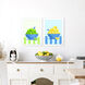 Fruit Bowls Blue and Multi and Orange and Green Framed Art, Propac
