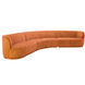 Yoon Eclipse Red Modular Sectional Chaise in Fired Rust