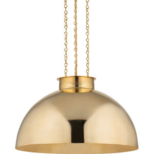 Perseus 1 Light 30 inch Vintage Brass Pendant Ceiling Light