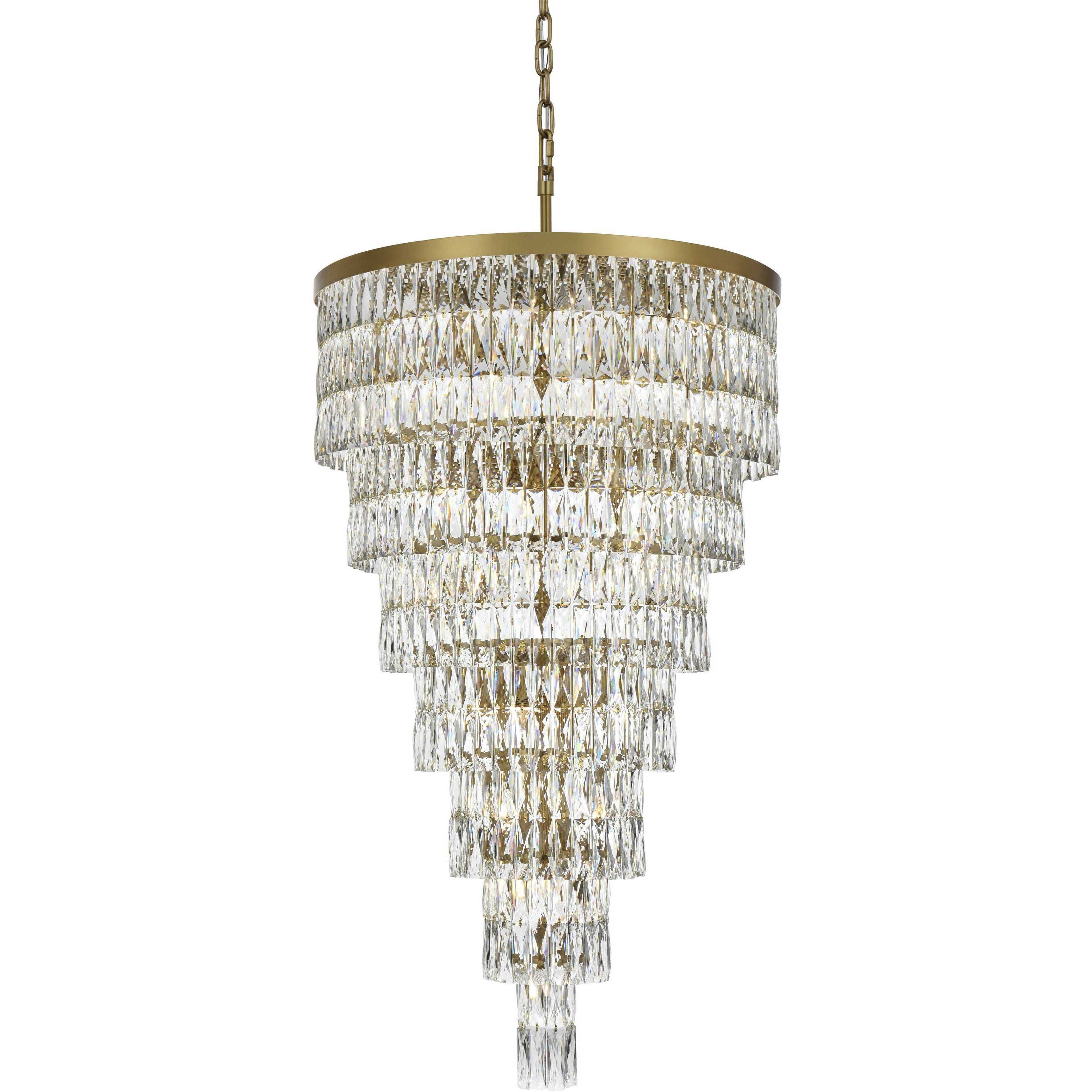 Josephine 41 Light 32 inch Satin Gold Chandelier Ceiling Light