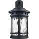 Boardwalk 1 Light 20 inch Black Outdoor Wall Lantern