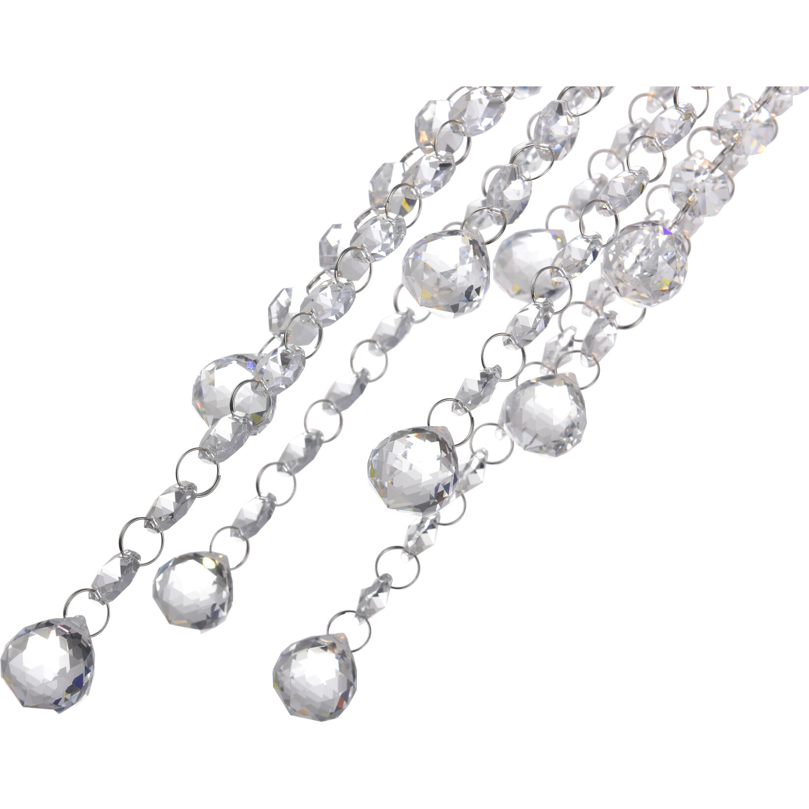 Extended 3 Light 5 inch Chrome Multi Light Pendant Ceiling Light