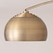 Half Dome 92 inch 14 watt Weathered Brass and White Arc Floor Lamp Portable Light in Weathered Brass Steel