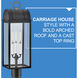 Heritage Campbell 3 Light 24.5 inch Black with Burnished Bronze Outdoor Post Mount