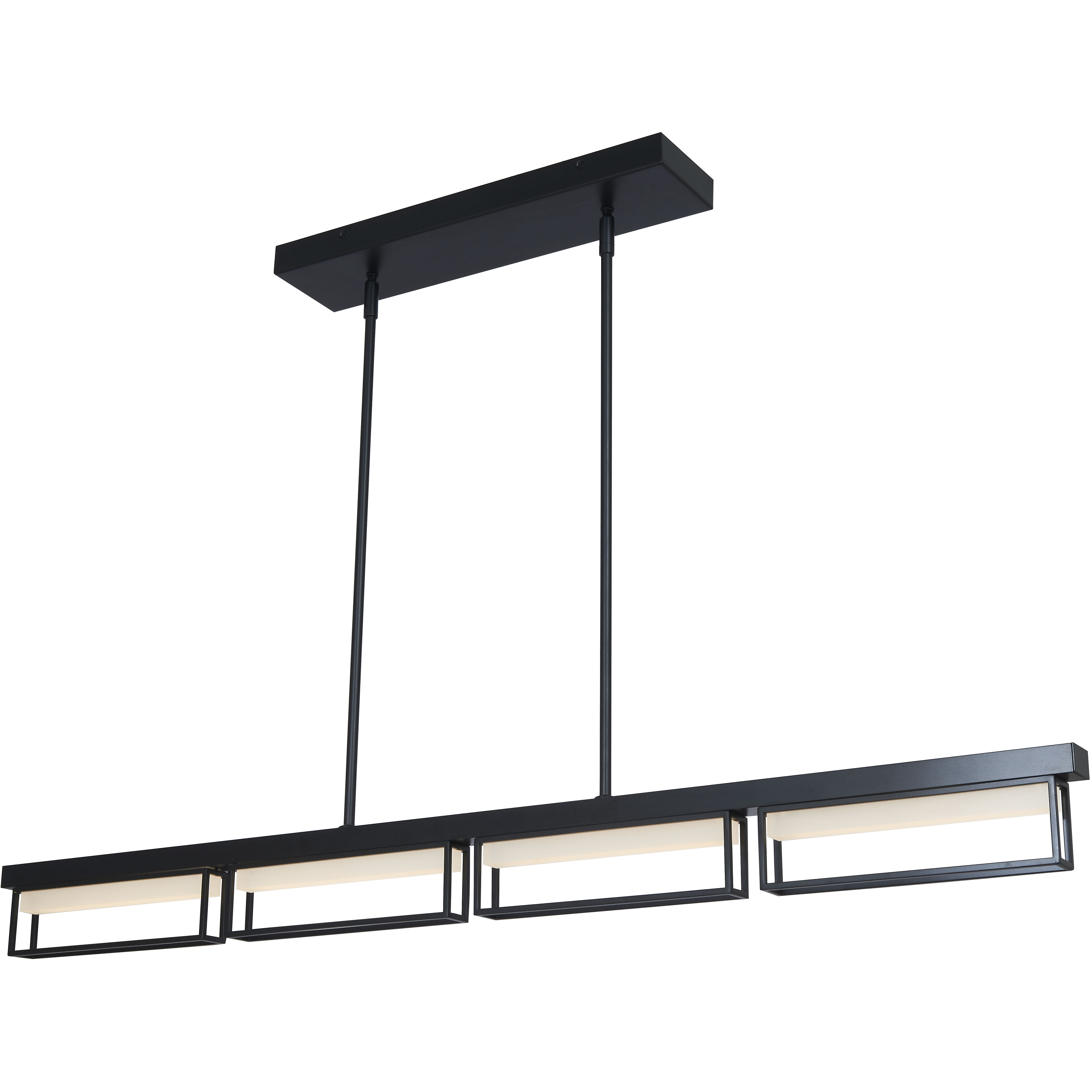 Pane LED 4 inch Matte Black Pendant Ceiling Light