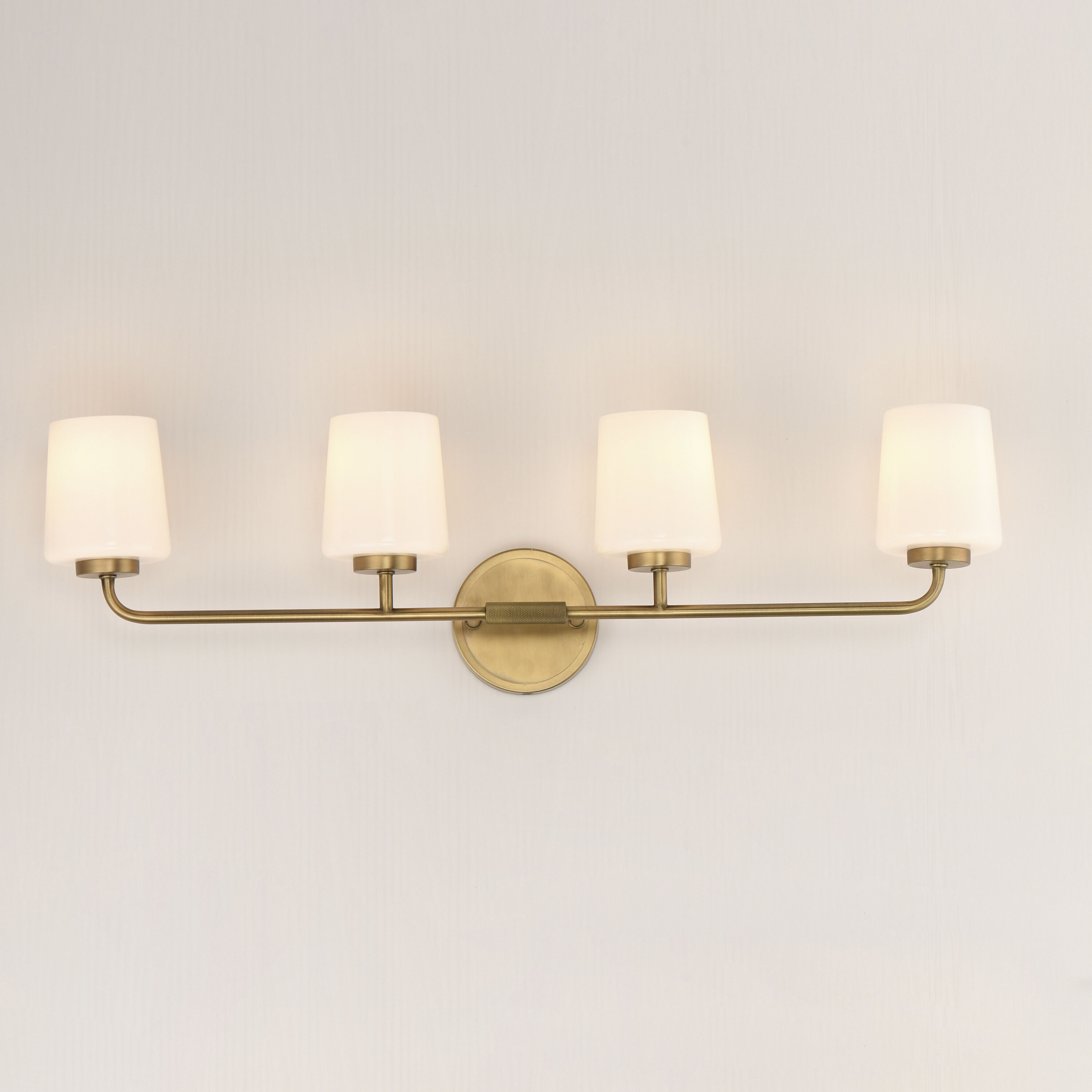 Durham 4 Light 32.5 inch Natural Aged Brass Bath Vanity Wall Light