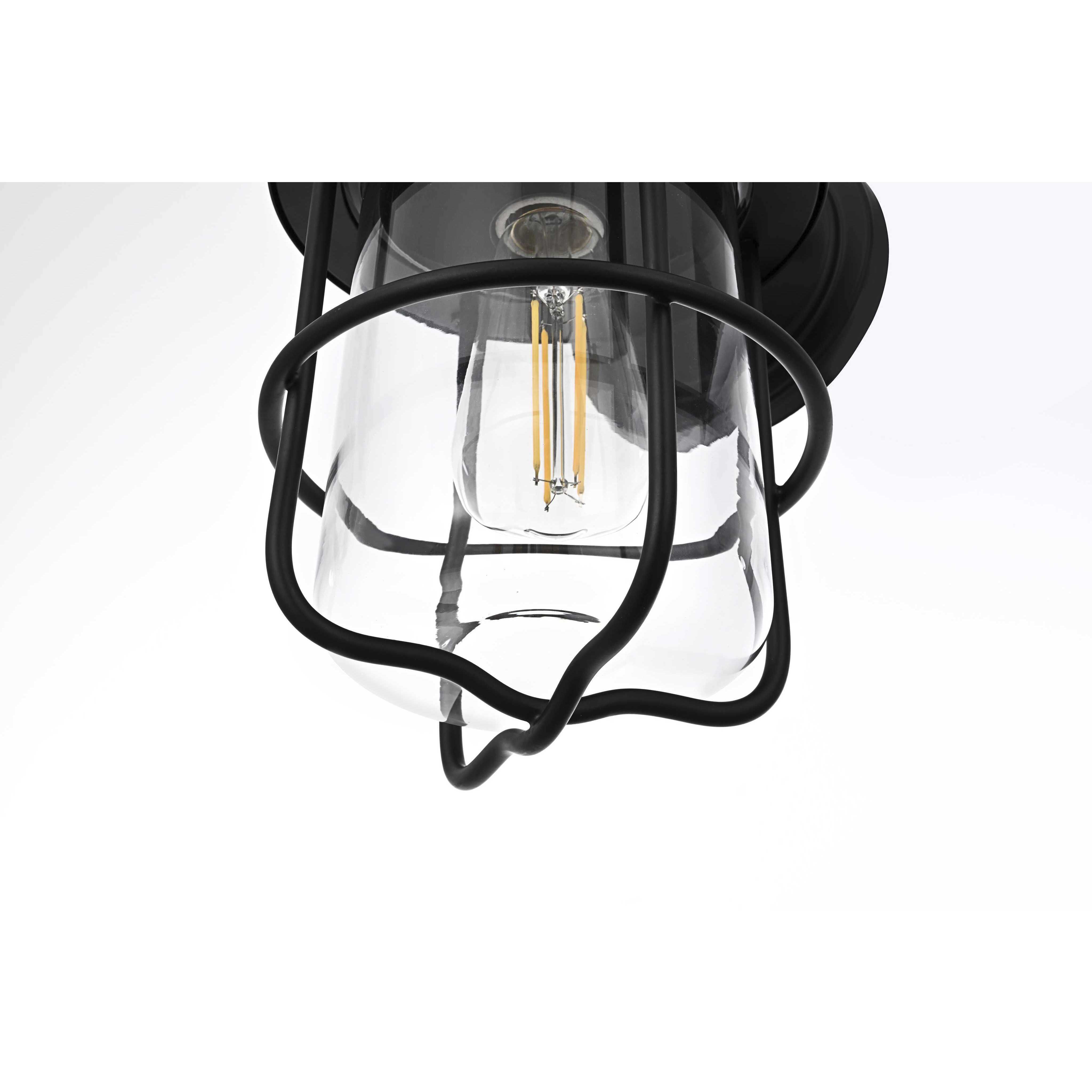 Huxley 1 Light 11.5 inch Black Outdoor Wall Sconce