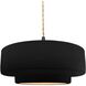 Radiance Collection - Tier Pendant Ceiling Light in Matte Black, Dedicated LED, Beige Twist Cord, Carbon Matte Black/Champagne Gold, 14.5W x 5.25H, Form+Finish+Function