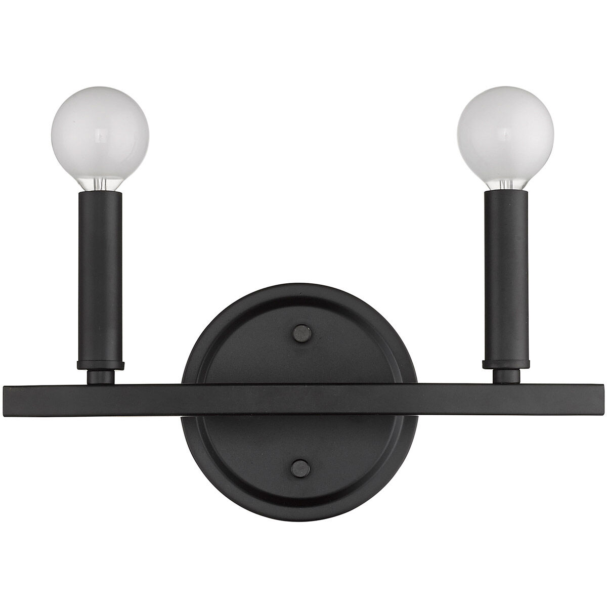Sawyer 2 Light 12 inch Matte Black Vanity Light Wall Light