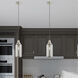 Art Glass 1 Light 5 inch Brushed Nickel Mini Pendant Ceiling Light