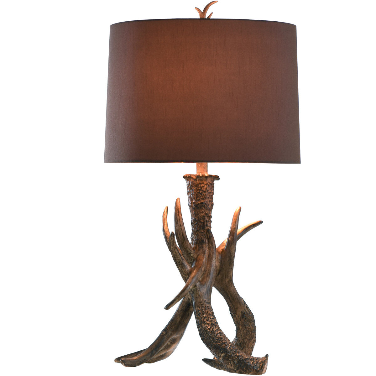 Stylecraft Dalton Dark Brown Table Lamp Chocolate Hardback Fabric Shade