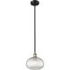 Edison Ithaca 1 Light 10 inch Black Antique Brass Stem Hung Mini Pendant Ceiling Light