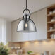 Alora Mood Waldo 1 Light 10.5 inch Matte Black Pendant Ceiling Light in Smoke Glass