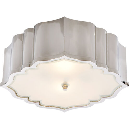 Alexa Hampton Balthazar 3 Light 14 inch Polished Nickel Flush Mount Ceiling Light