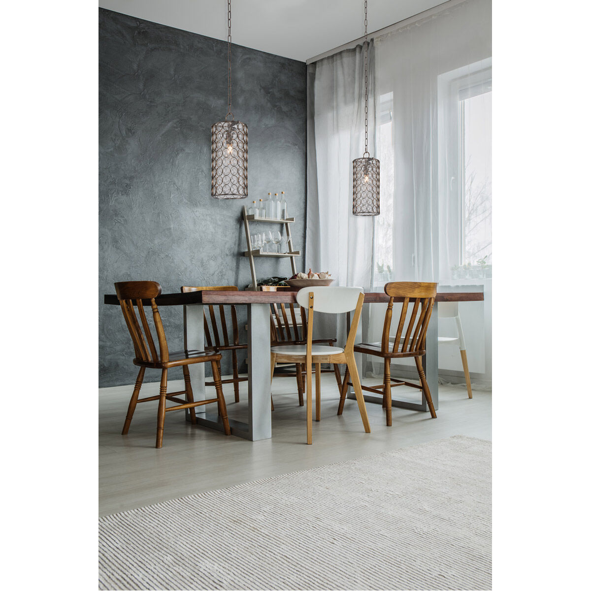 Juli 1 Light 8 inch Natural Burnt Stainless Steel Mini Pendant Ceiling Light