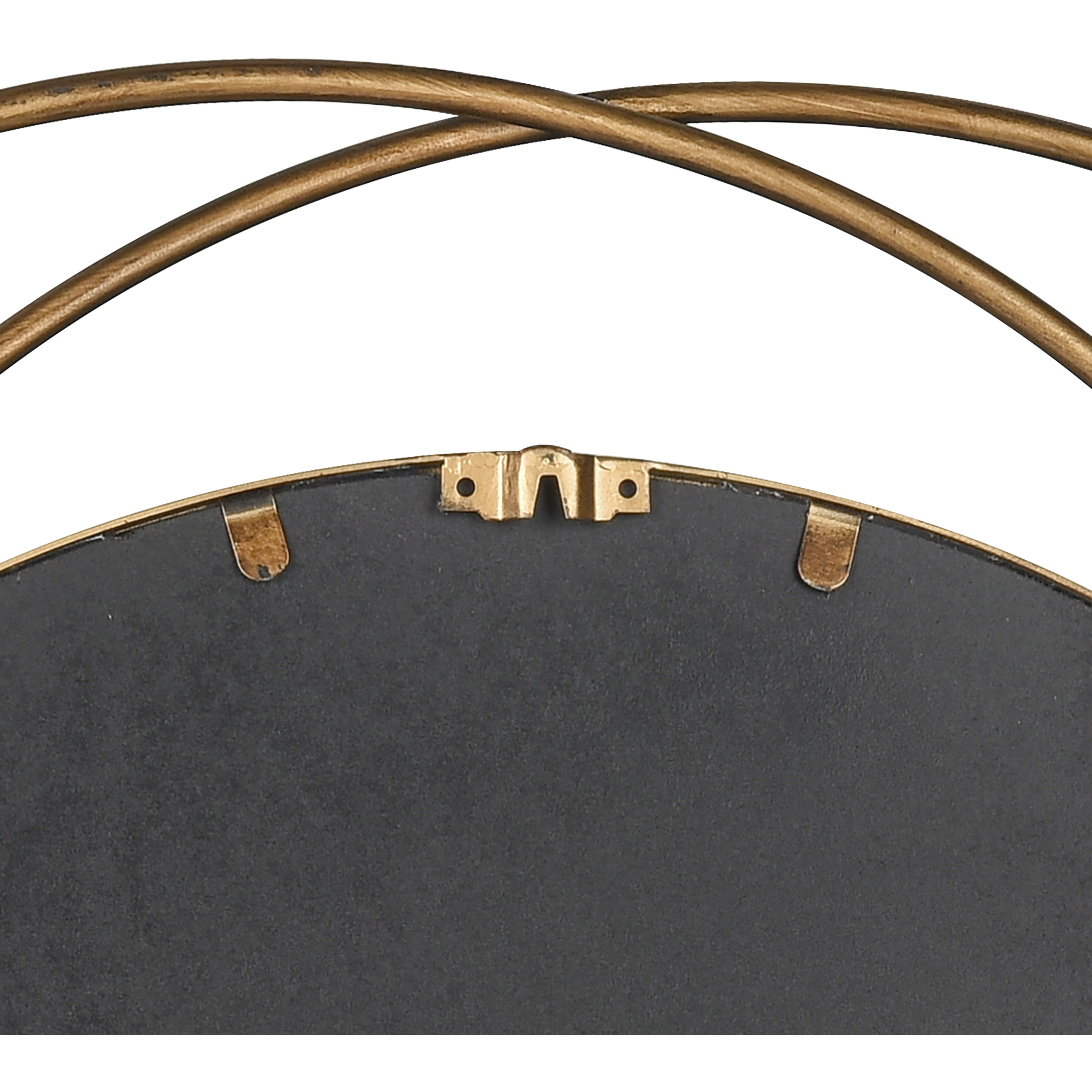 Jeno 30.25 X 27.75 inch Brass with Mirror Wall Mirror