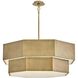 Facet 12 Light 38 inch Heritage Brass Chandelier Ceiling Light