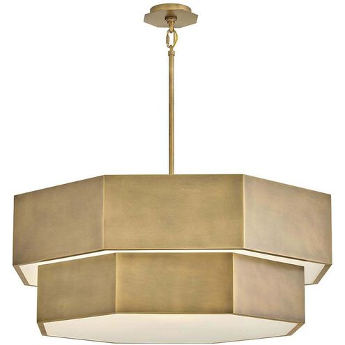 Facet 12 Light 38 inch Heritage Brass Chandelier Ceiling Light