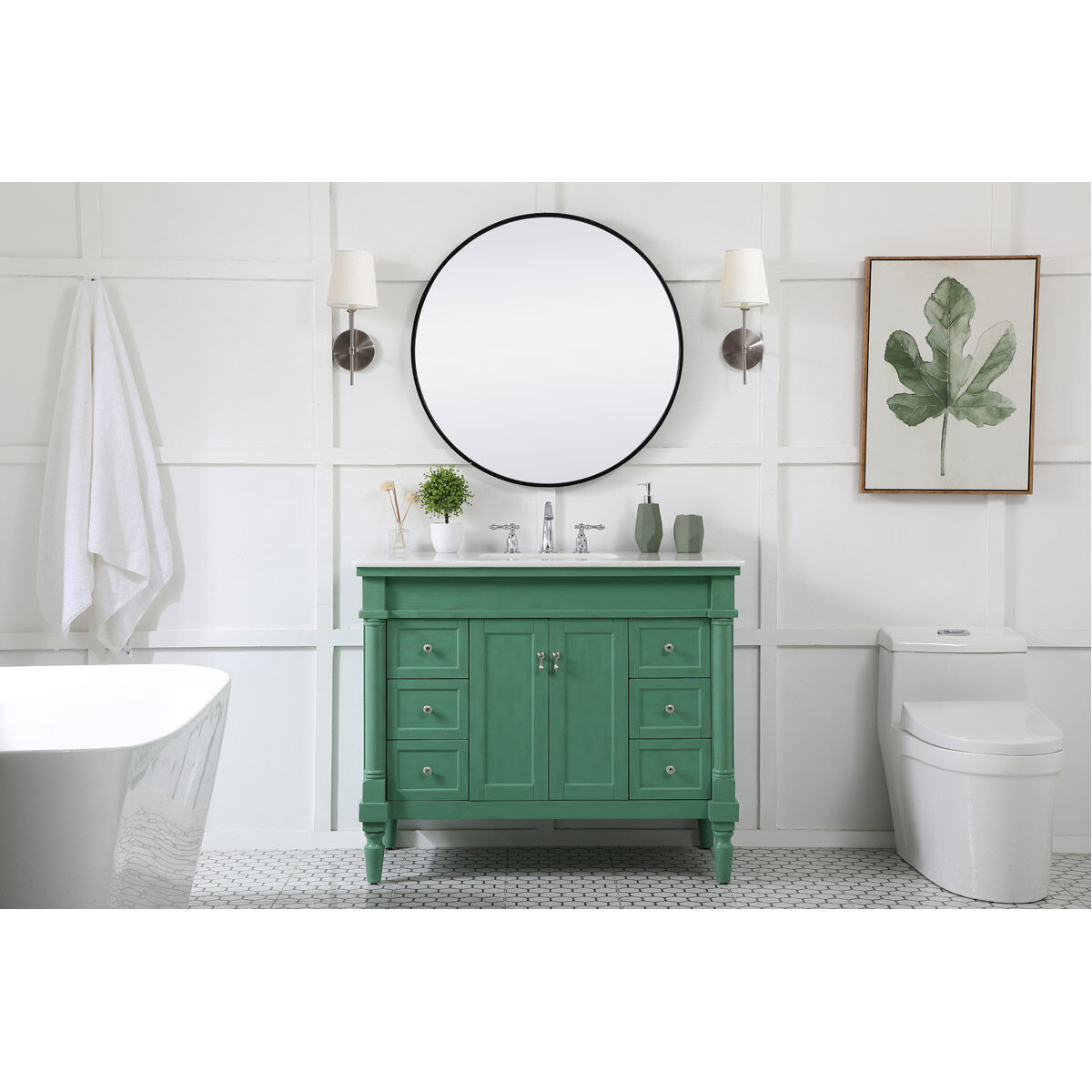 Lexington 42 X 22 X 35 inch Vintage Mint Vanity Sink Set