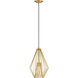 Quintus 1 Light 12.25 inch Metallic Gold Pendant Ceiling Light