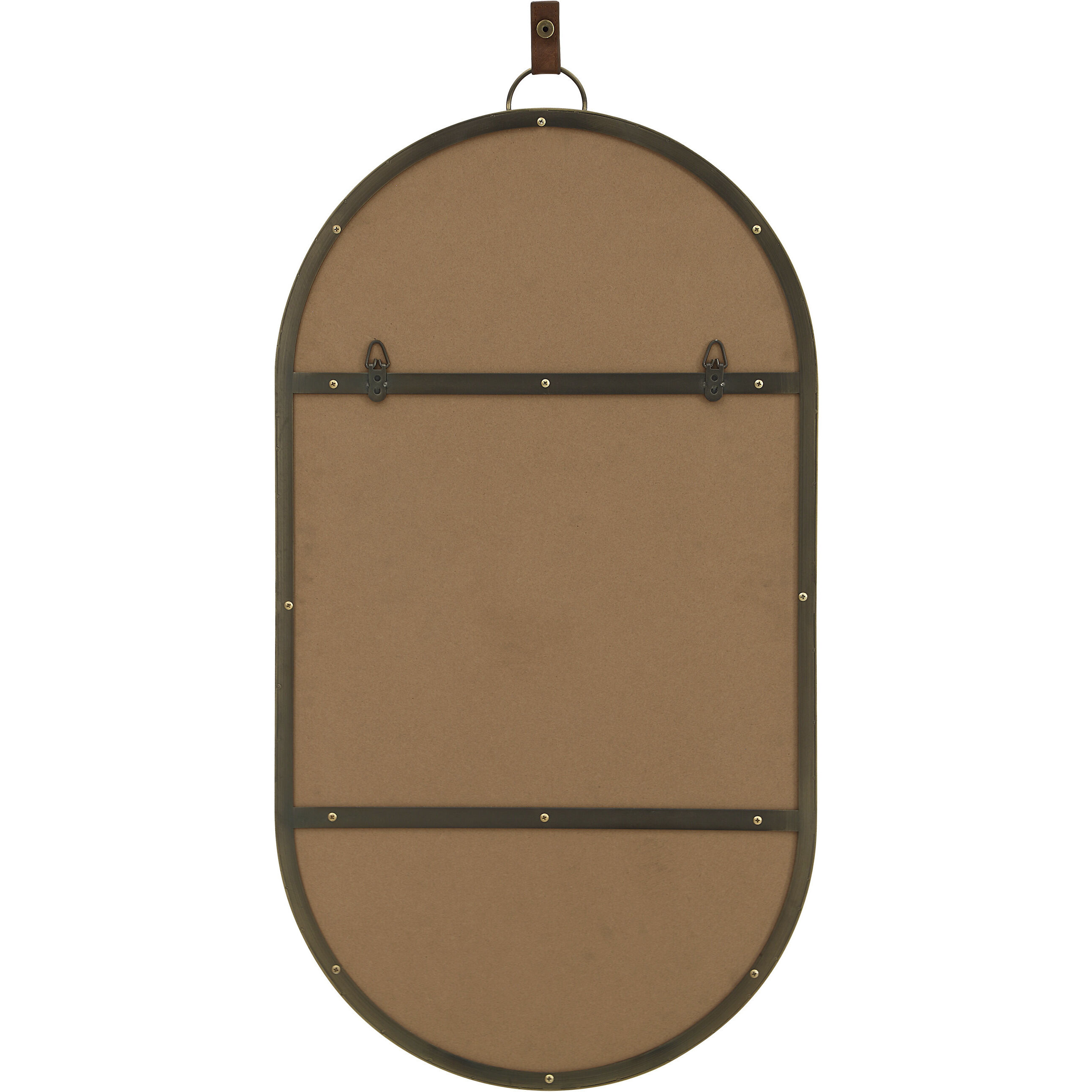 Hudson 39.75 X 20 inch Antique Brushed Brass Wall Mirror