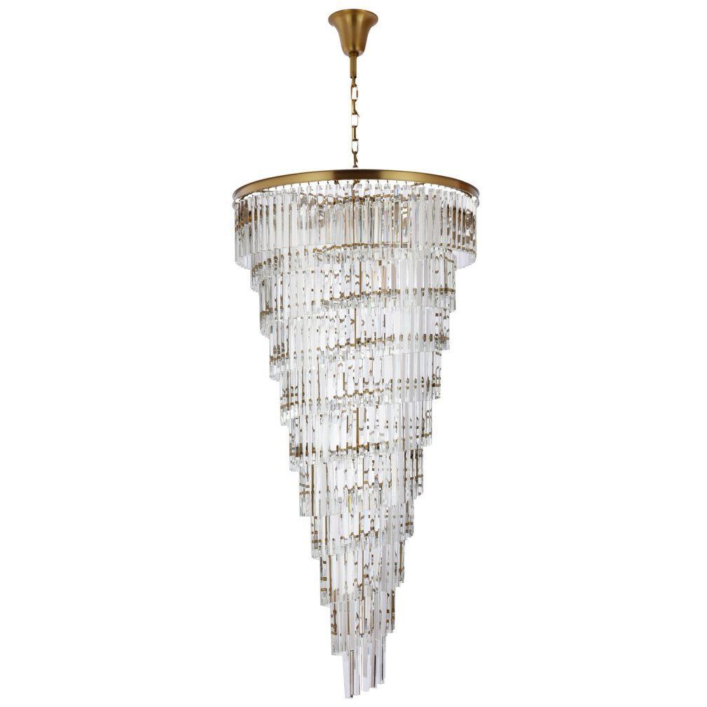 Sydney 42 Light 36.5 inch Satin Gold Chandelier Ceiling Light