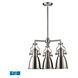 Pittsburgh LED 22 inch Satin Nickel with White Chandelier Ceiling Light