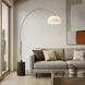 Tambo Morelli 92 inch 14 watt Satin Nickel and Steel Arc Floor Lamp Portable Light