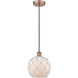 Edison Farmhouse Rope LED 8 inch Antique Copper Mini Pendant Ceiling Light