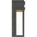 Clyne LED 9 inch Sand Coal Black and Legacy Brass Outdoor Wall Sconce