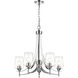 Joliet 5 Light 25 inch Chrome Chandelier Ceiling Light