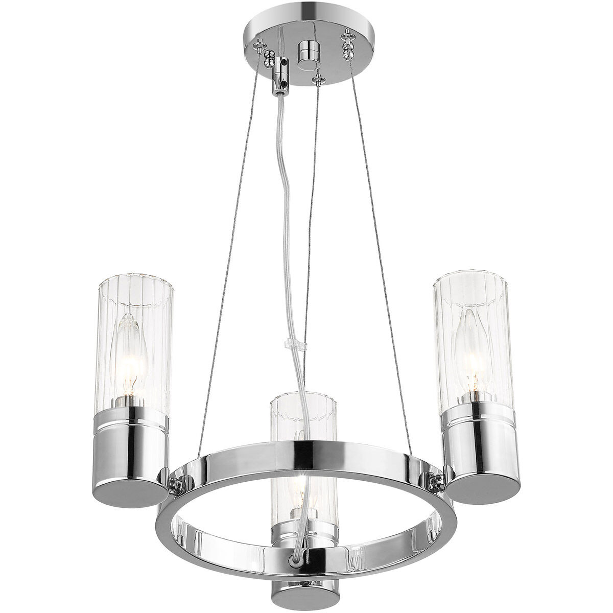 Midtown 3 Light 14.75 inch Polished Chrome Mini Chandelier Ceiling Light