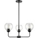 Boman 3 Light 23 inch Matte Black Chandelier Ceiling Light