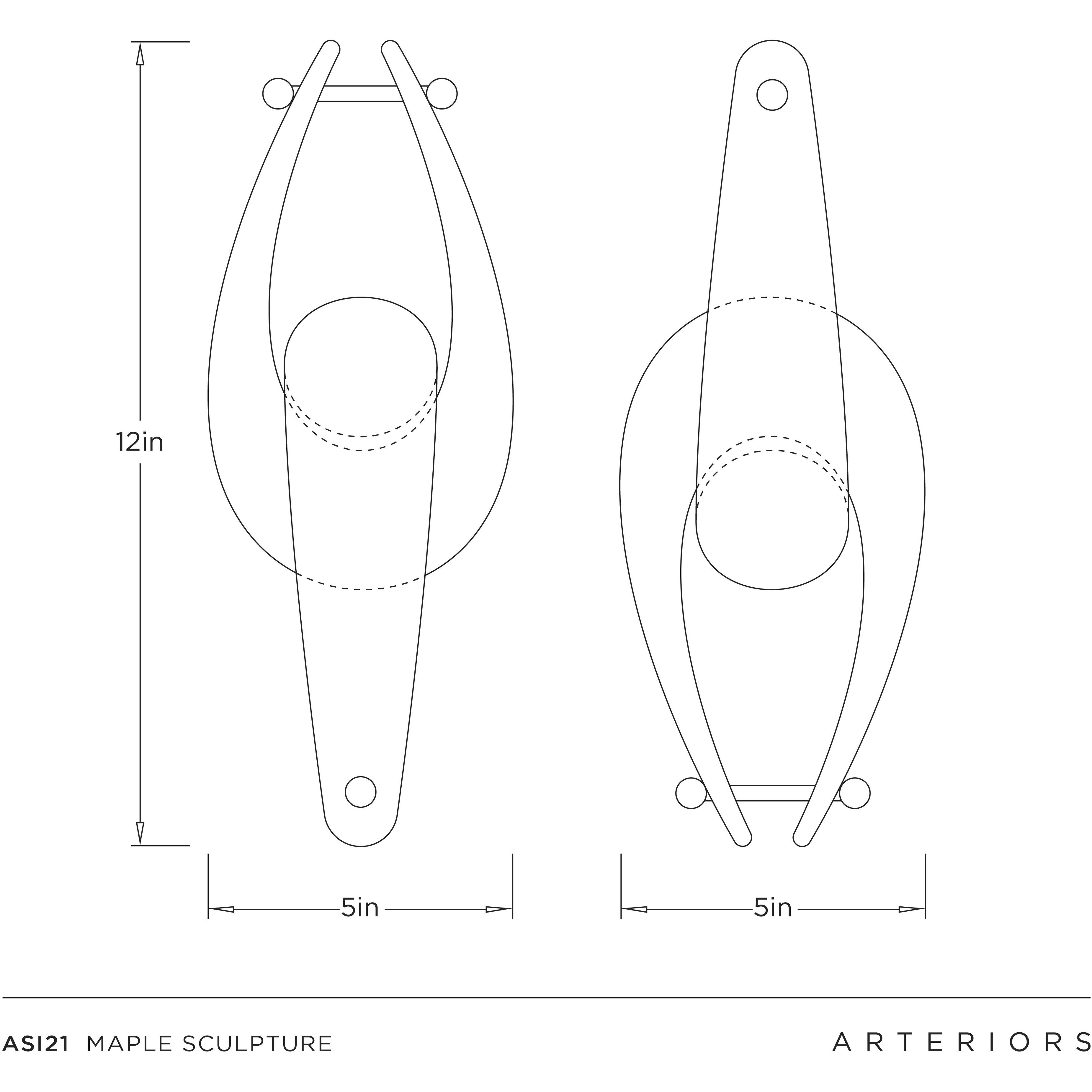 Maple 12 X 5 inch Sculpture